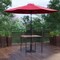 Flash Furniture Faux Teak 35" Patio Table-Red Umbrella & Base XU-DG-UH8100-UB19BRD-GG - alternate 1